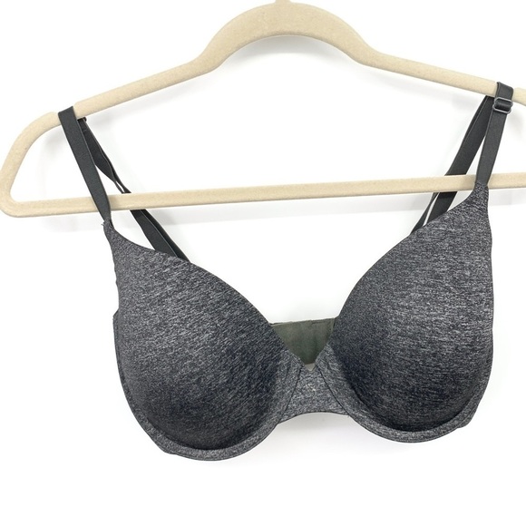 Victoria's Secret Women Size 32DDD Bra Heathered Gray Underwire Uplift Semi Demi - Picture 1 of 7